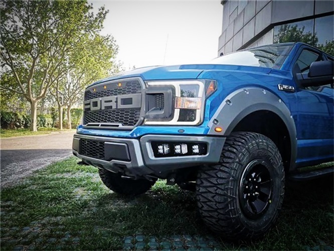 For 2018 Ford F150 Grille Pickup Raptor Style Front Mesh w/LED Fit 2019